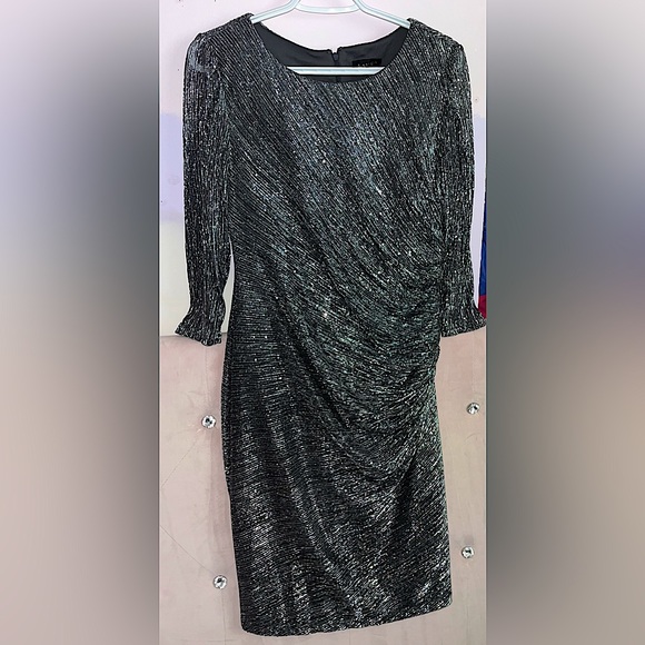 Laura Sparkly Silver Sequin Dress - Picture 1 of 5